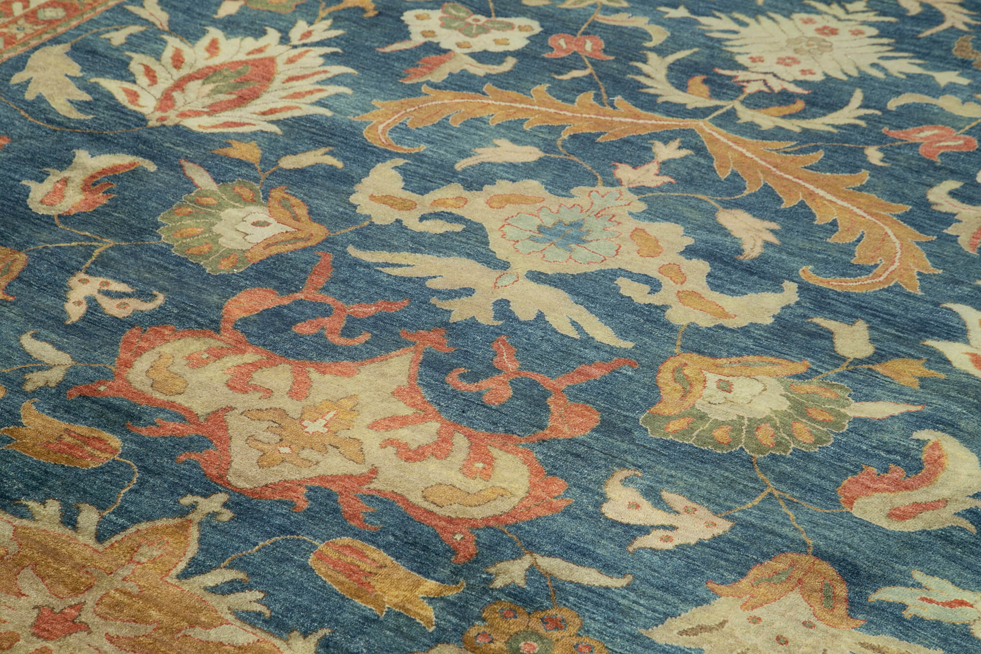 Tebriz Bej Klasik Pamuk Yün El Dokuma Halısı 367x530 Agacan