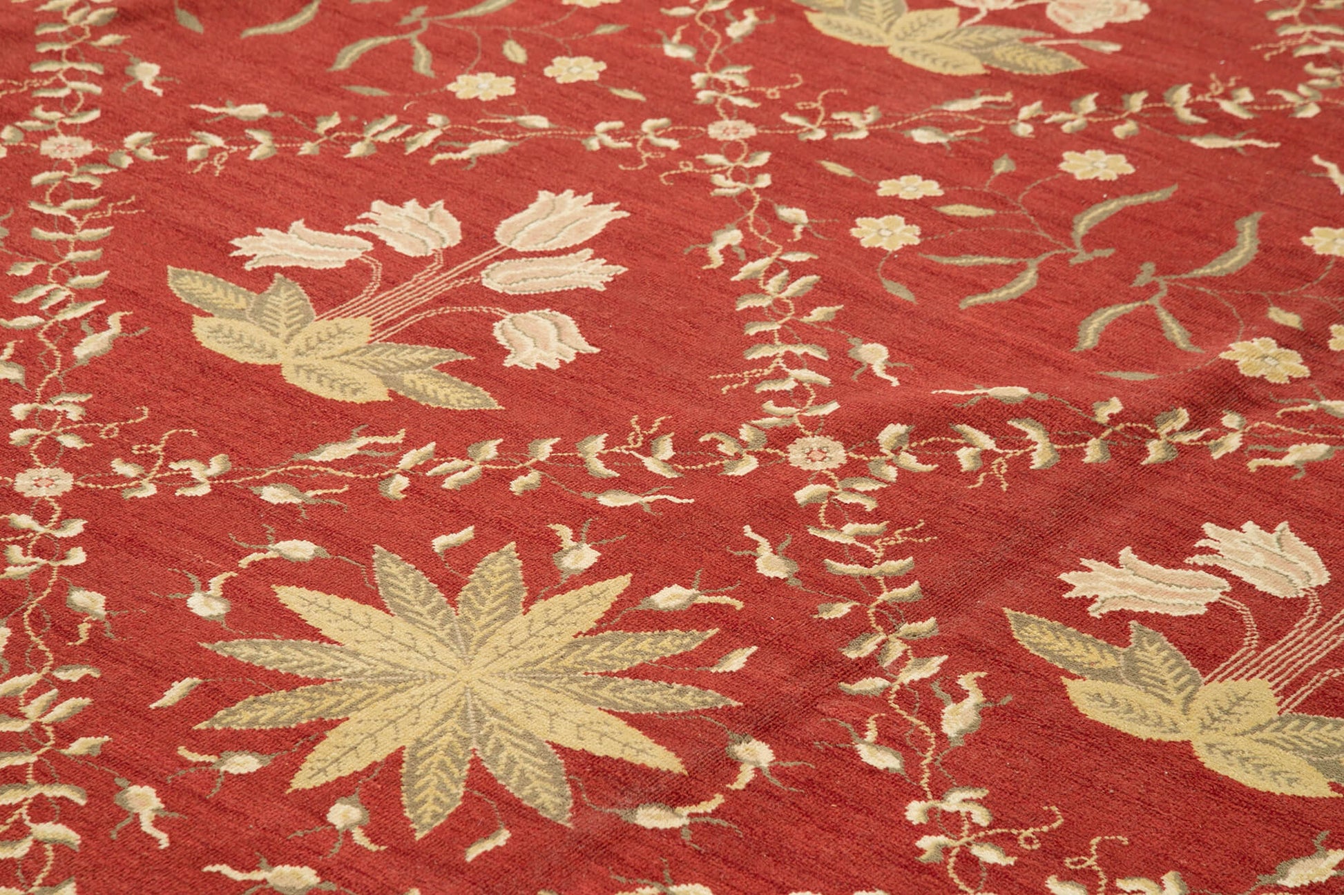 Tebriz Bej Klasik Pamuk Yün El Dokuma Halısı 347x504 Agacan