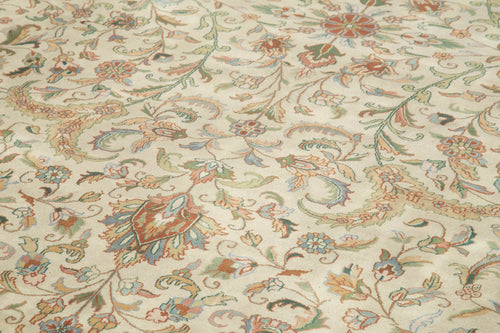 Tebriz Bej Klasik Pamuk Yün El Dokuma Halısı 363x545 Agacan