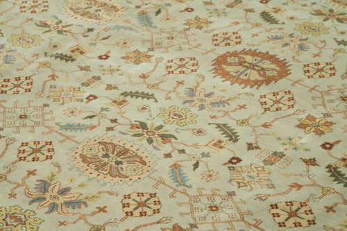 Tebriz Bej Klasik Pamuk Yün El Dokuma Halısı 362x450 Agacan