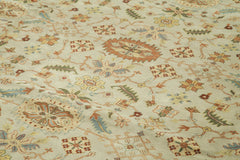 Tebriz Yeşil Klasik Pamuk Yün El Dokuma Halısı 362x549 Agacan