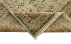 Tebriz Yeşil Klasik Pamuk Yün El Dokuma Halısı 362x549 Agacan