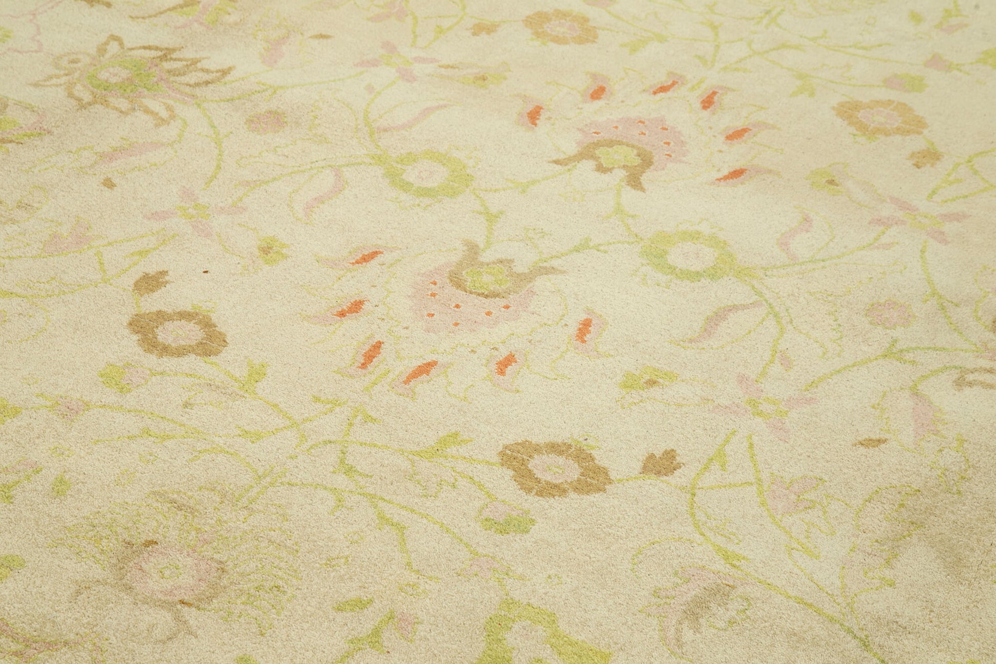 Tebriz Bej Klasik Pamuk Yün El Dokuma Halısı 371x530 Agacan