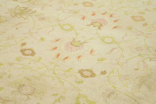 Tebriz Bej Klasik Pamuk Yün El Dokuma Halısı 371x530 Agacan