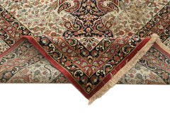 Tebriz Bej Klasik Pamuk Yün El Dokuma Halısı 370x548 Agacan