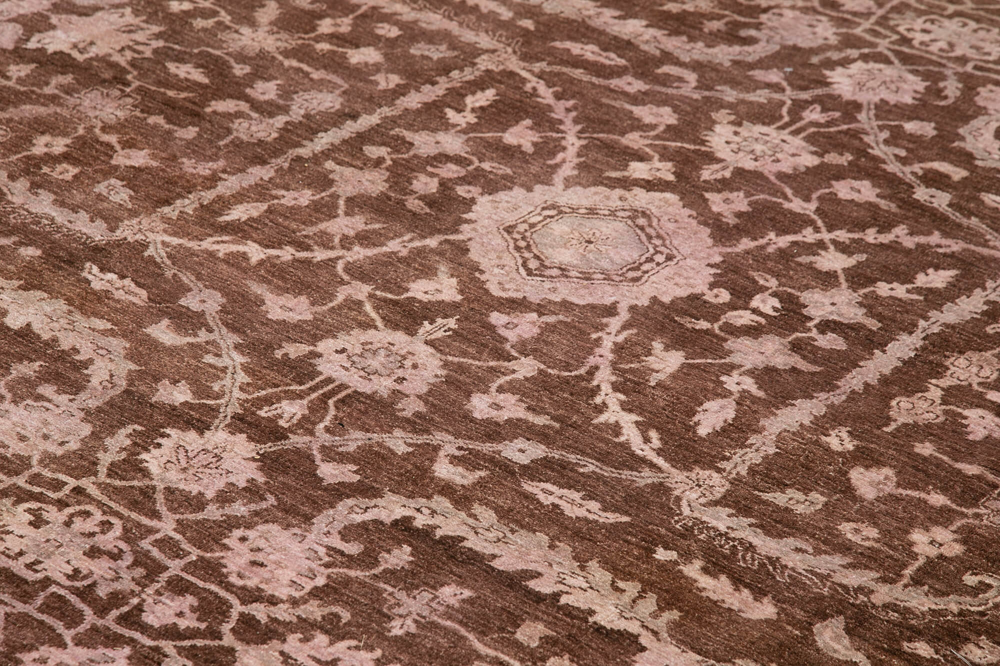 Tebriz Pembe Klasik Pamuk Yün El Dokuma Halısı 364x449 Agacan