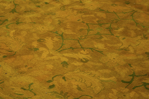 Tebriz Sarı Klasik Pamuk Yün El Dokuma Halısı 358x452 Agacan