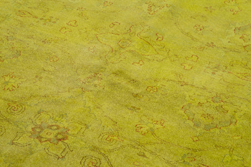 Tebriz Sarı Klasik Pamuk Yün El Dokuma Halısı 239x643 Agacan