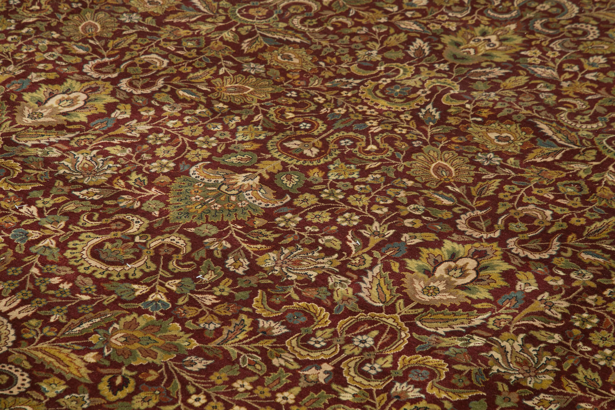 Tebriz Kırmızı Klasik Pamuk Yün El Dokuma Halısı 373x463 Agacan