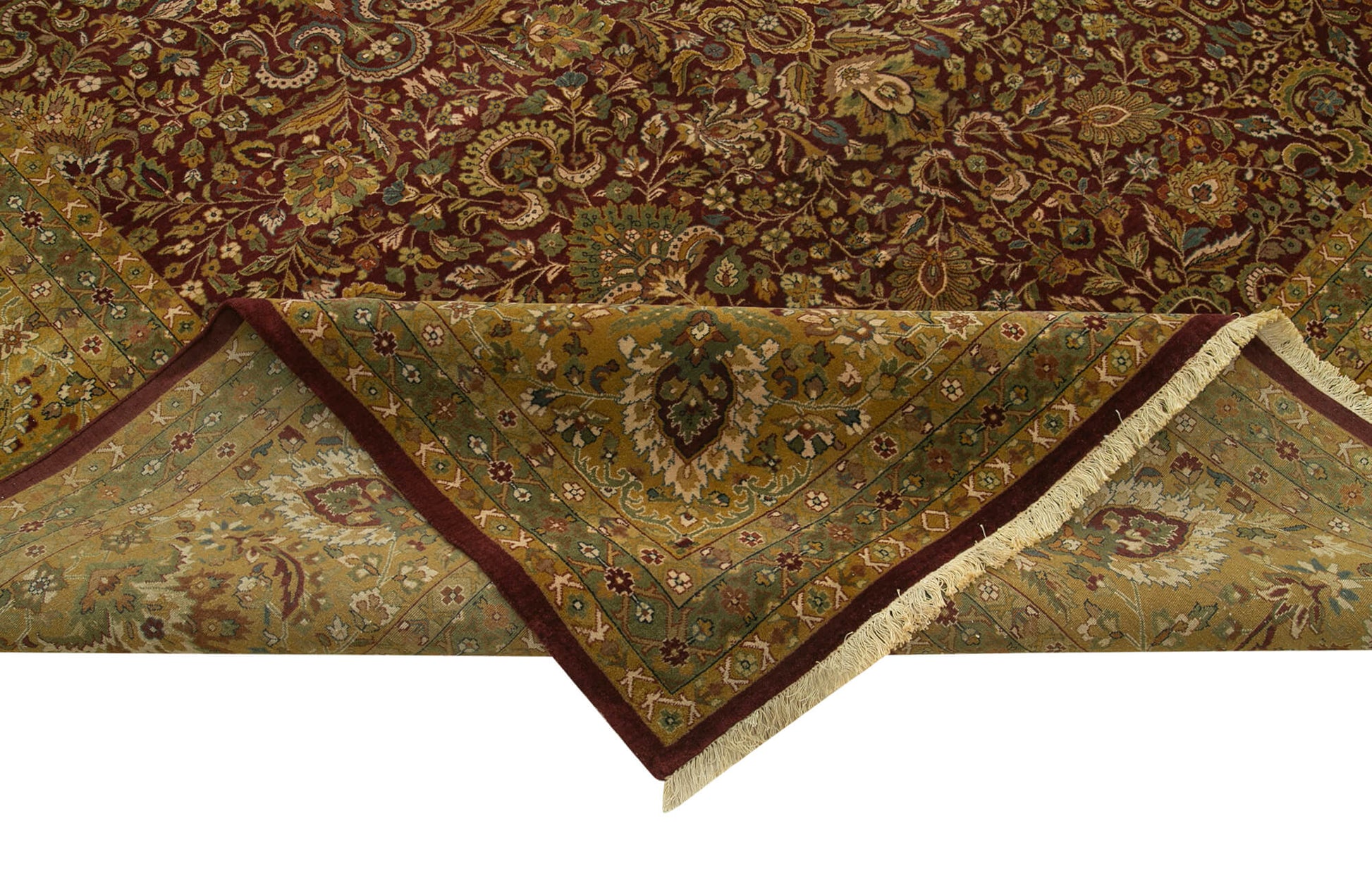 Tebriz Kırmızı Klasik Pamuk Yün El Dokuma Halısı 373x463 Agacan