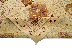 Tebriz Bej Klasik Pamuk Yün El Dokuma Halısı 366x460 Agacan