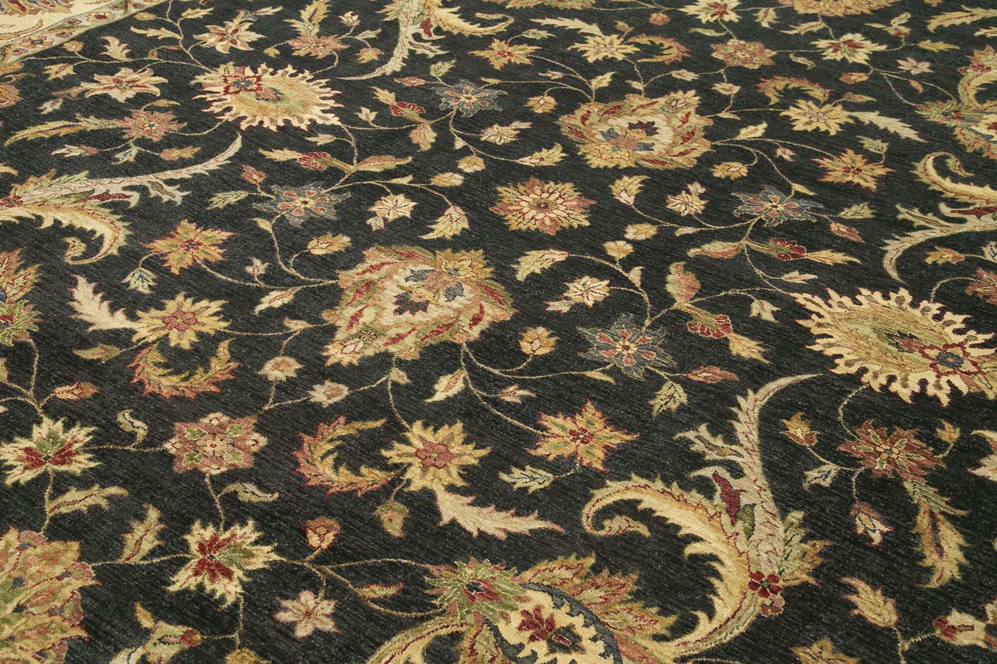 Tebriz Bej Klasik Pamuk Yün El Dokuma Halısı 362x450 Agacan