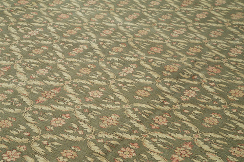 Tebriz Bej Klasik Pamuk Yün El Dokuma Halısı 367x463 Agacan