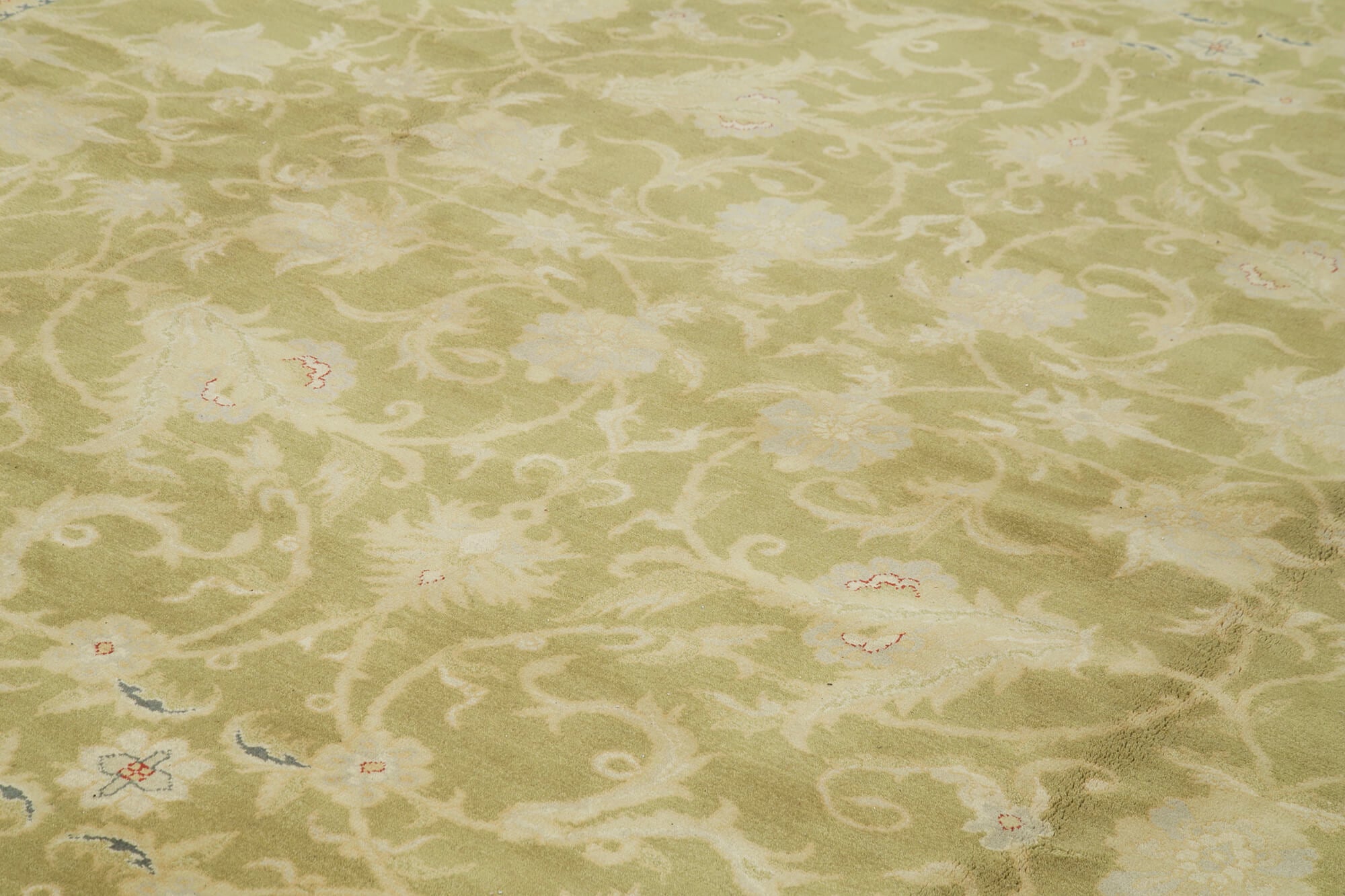 Tebriz Bej Klasik Pamuk Yün El Dokuma Halısı 365x530 Agacan