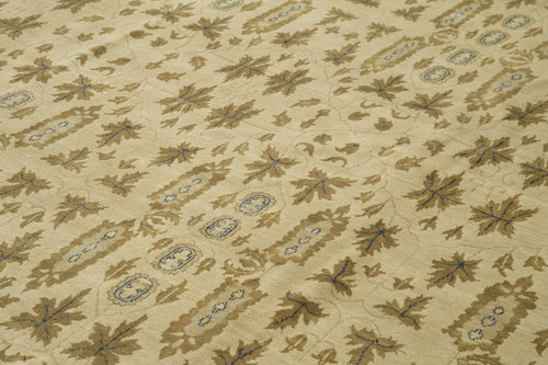 Tebriz Bej Klasik Pamuk Yün El Dokuma Halısı 359x440 Agacan