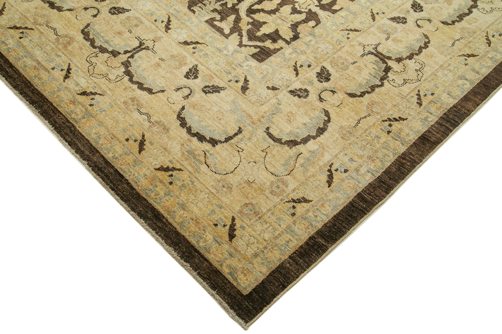 Tebriz Bej Klasik Pamuk Yün El Dokuma Halısı 405x554 Agacan