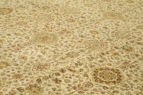 Tebriz Bej Klasik Pamuk Yün El Dokuma Halısı 371x453 Agacan