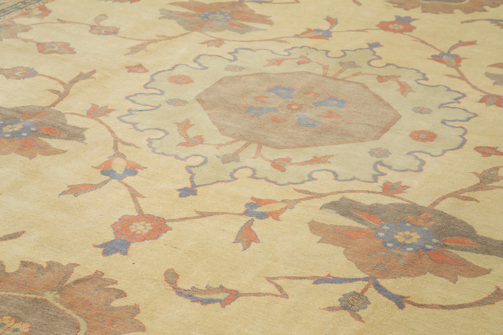 Tebriz Bej Klasik Pamuk Yün El Dokuma Halısı 405x597 Agacan