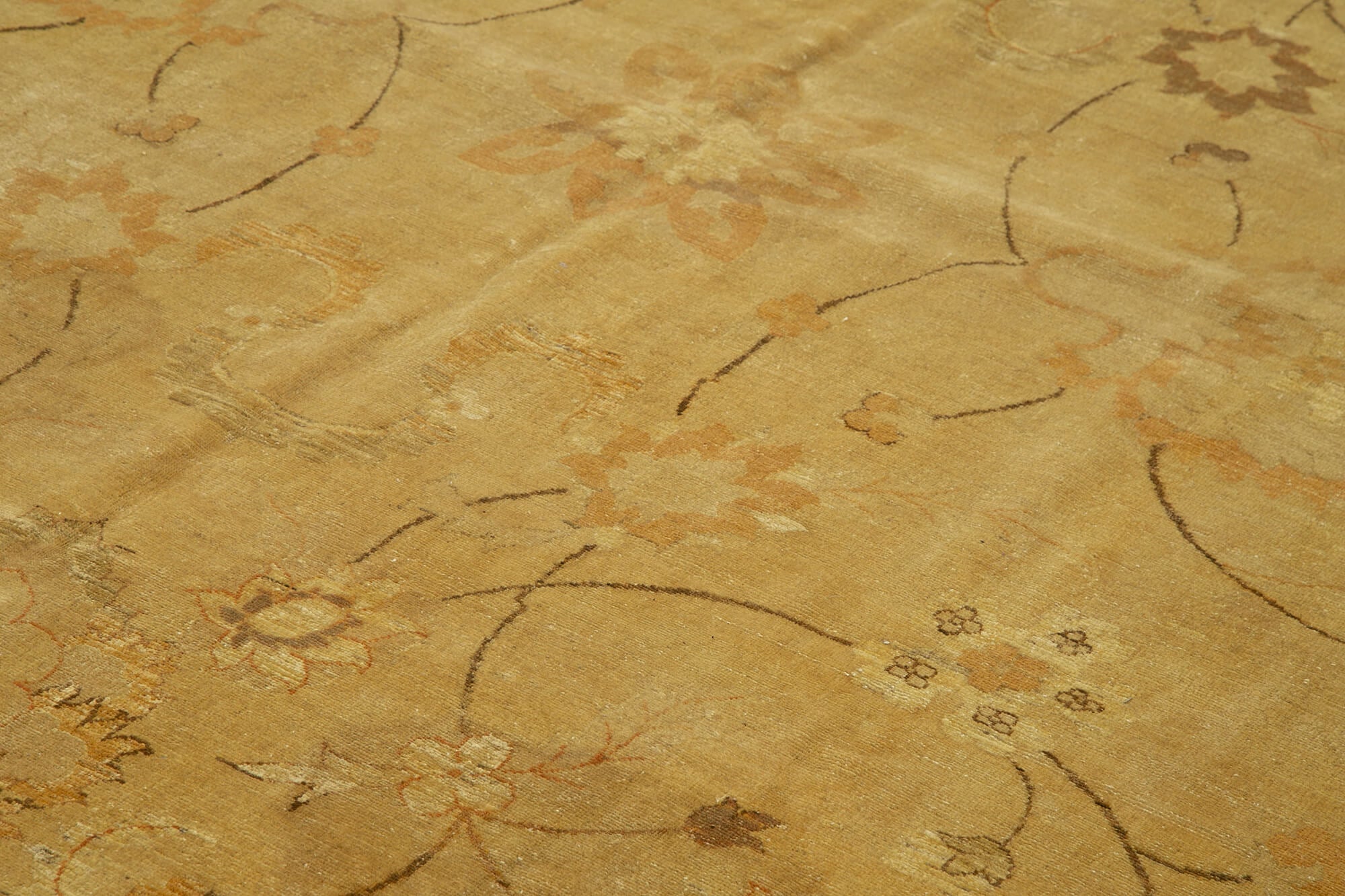 Tebriz Turuncu Klasik Pamuk Yün El Dokuma Halısı 312x469 Agacan