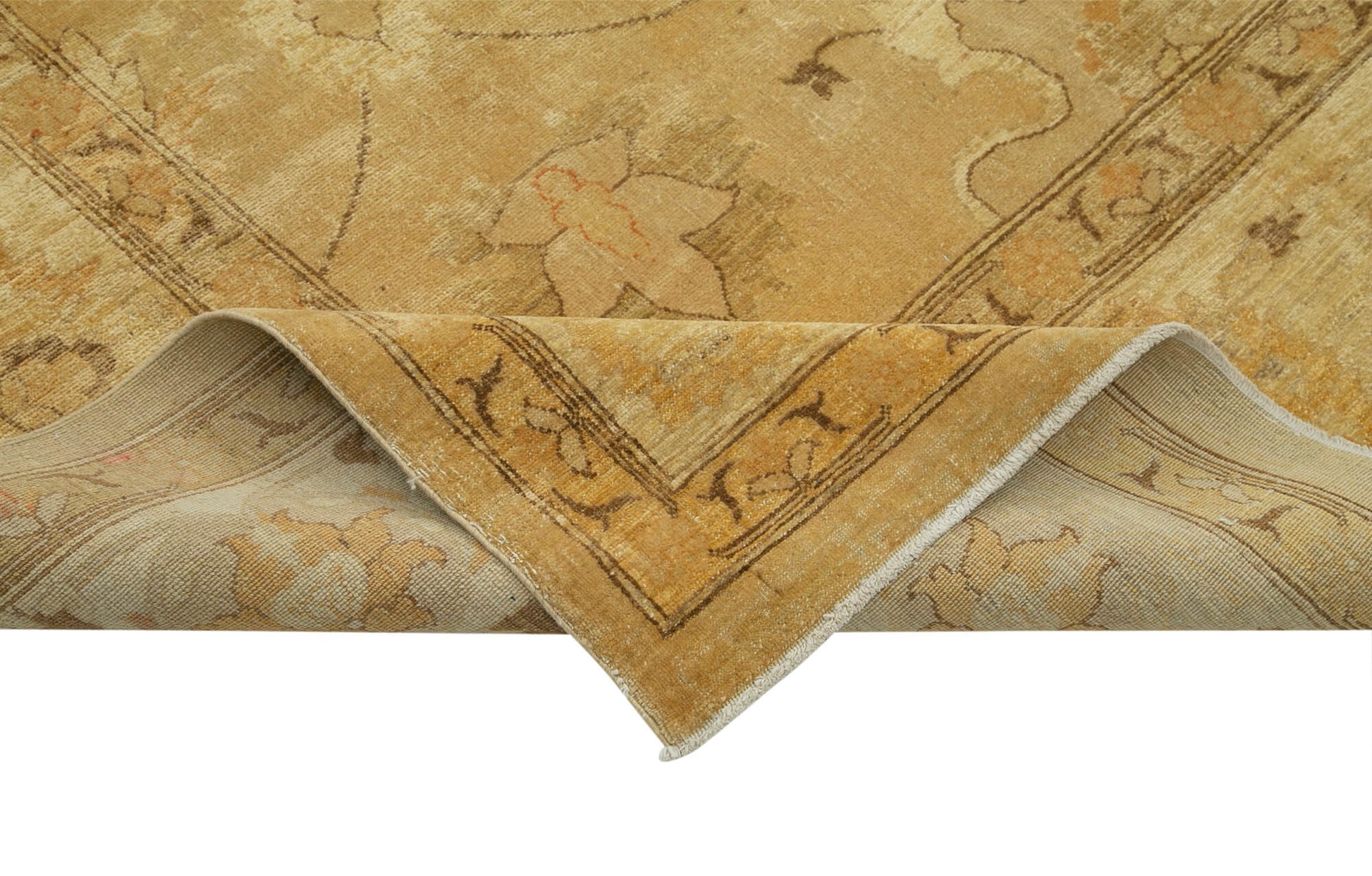 Tebriz Turuncu Klasik Pamuk Yün El Dokuma Halısı 312x469 Agacan