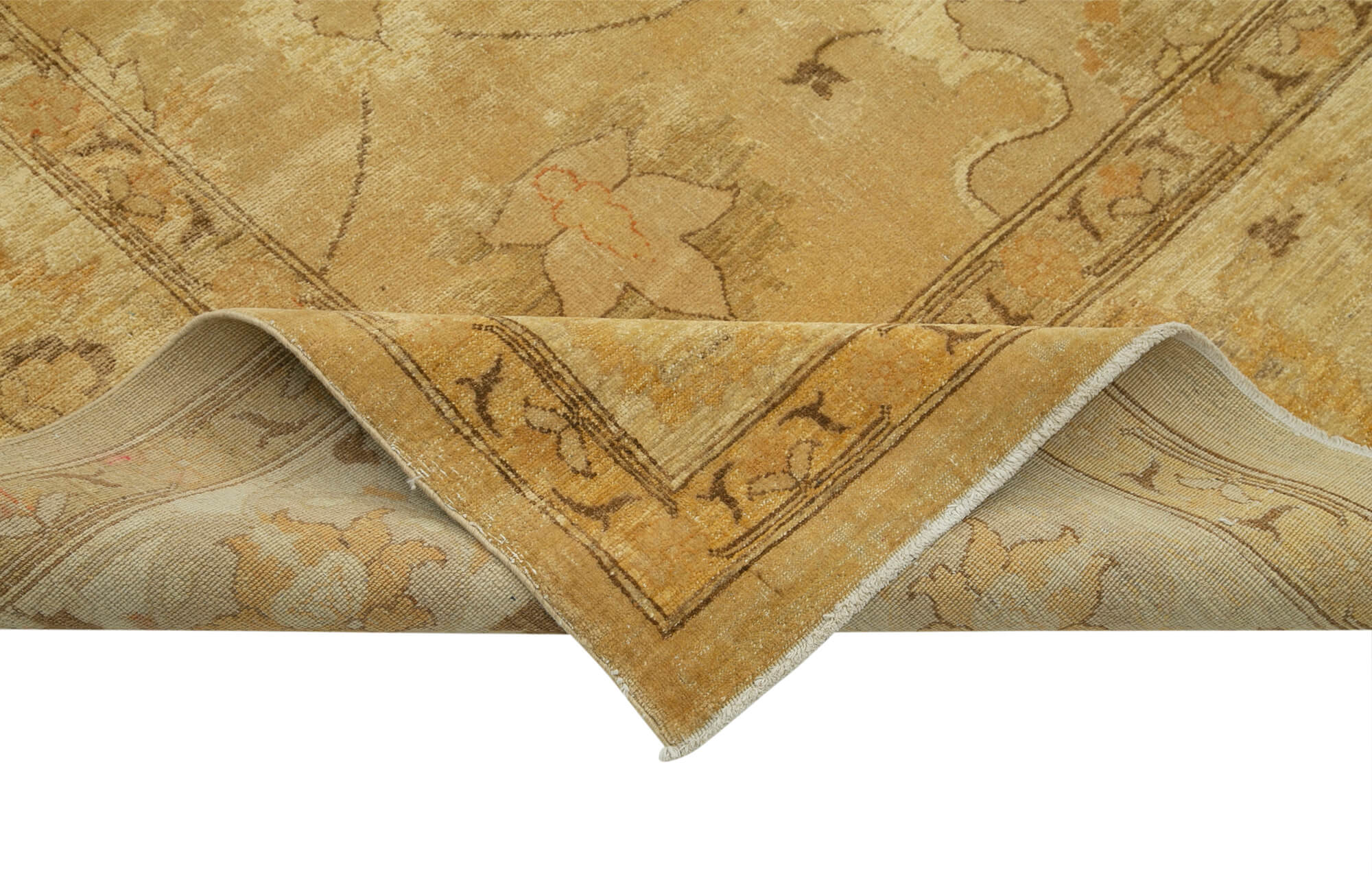 Tebriz Turuncu Klasik Pamuk Yün El Dokuma Halısı 312x469 Agacan