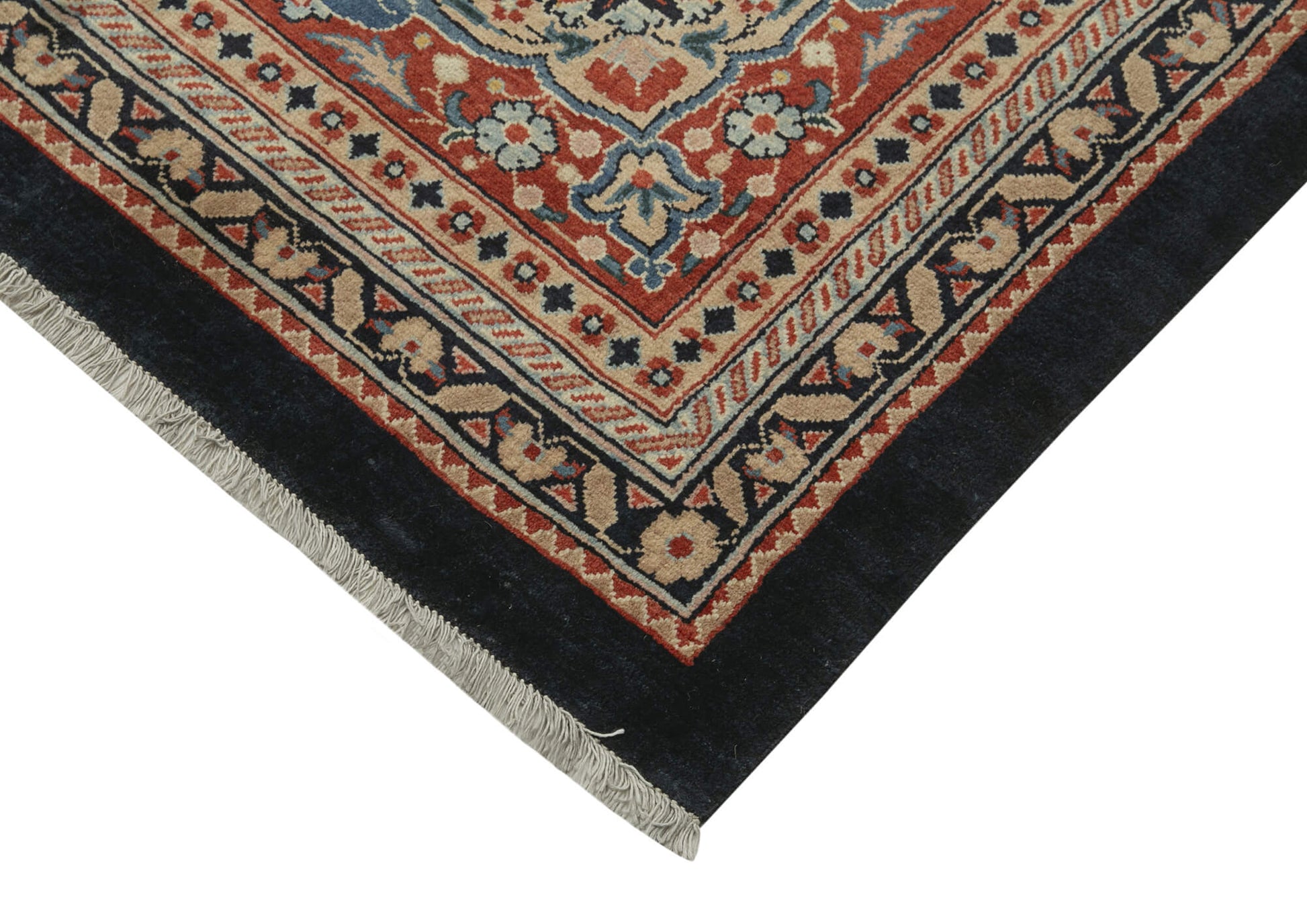 Tebriz Kahverengi Klasik Pamuk Yün El Dokuma Halısı 419x576 Agacan