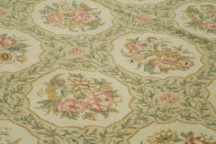 Tebriz Bej Klasik Pamuk Yün El Dokuma Halısı 365x450 Agacan