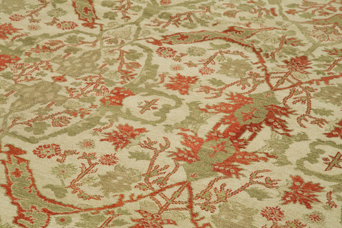 Tebriz Bej Klasik Pamuk Yün El Dokuma Halısı 357x560 Agacan