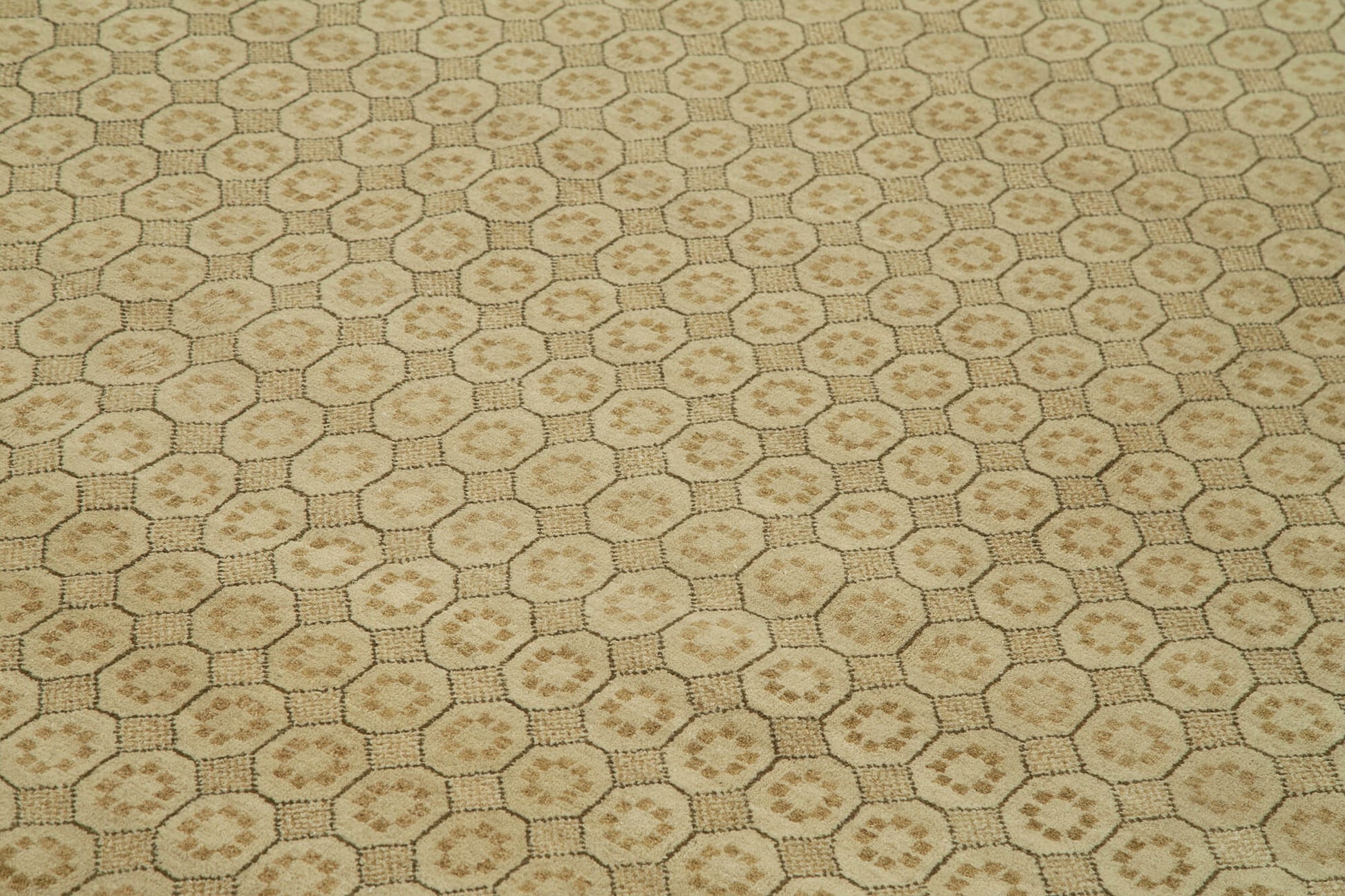 Tebriz Bej Klasik Pamuk Yün El Dokuma Halısı 358x566 Agacan