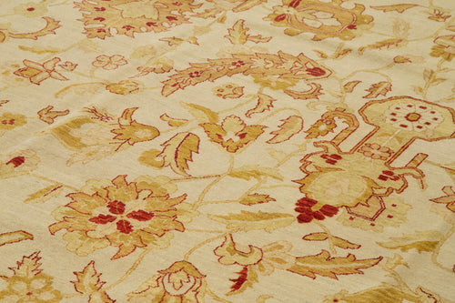 Tebriz Bej Klasik Pamuk Yün El Dokuma Halısı 368x573 Agacan