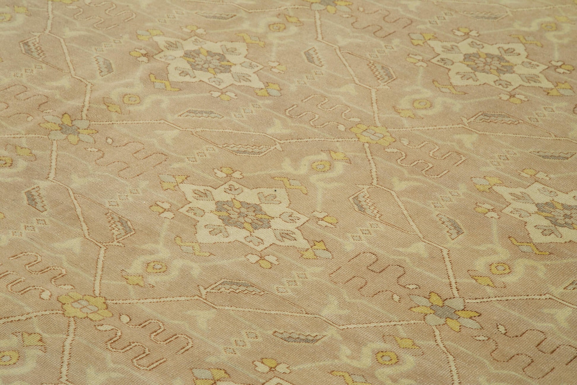 Tebriz Bej Klasik Pamuk Yün El Dokuma Halısı 362x453 Agacan