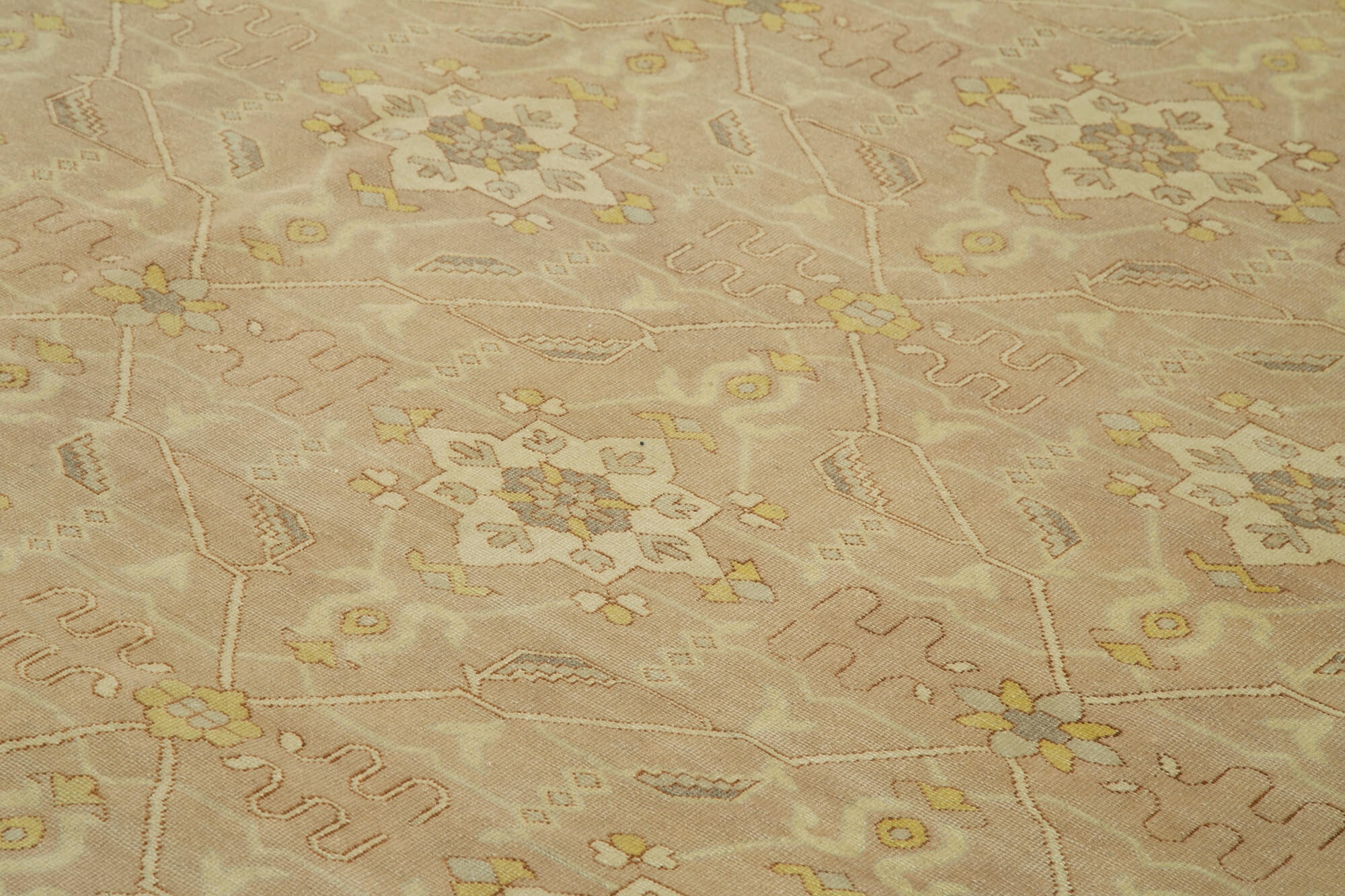 Tebriz Bej Klasik Pamuk Yün El Dokuma Halısı 362x453 Agacan