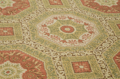 Tebriz Bej Klasik Pamuk Yün El Dokuma Halısı 369x515 Agacan