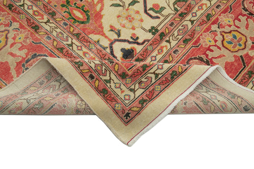 Tebriz Bej Klasik Pamuk Yün El Dokuma Halısı 420x537 Agacan