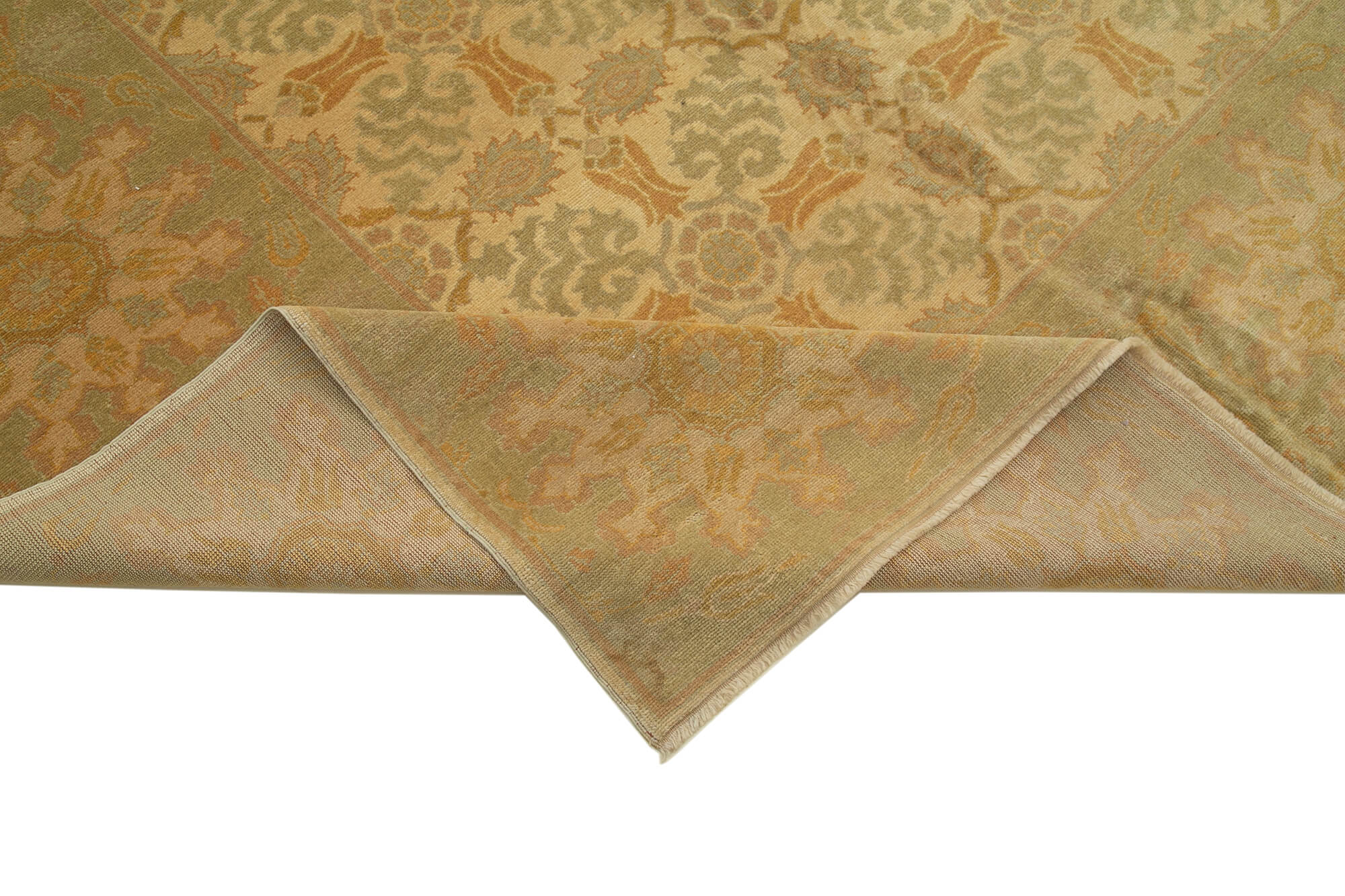 Tebriz Bej Klasik Pamuk Yün El Dokuma Halısı 343x480 Agacan