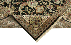 Tebriz Siyah Klasik Pamuk Yün El Dokuma Halısı 375x363 Agacan