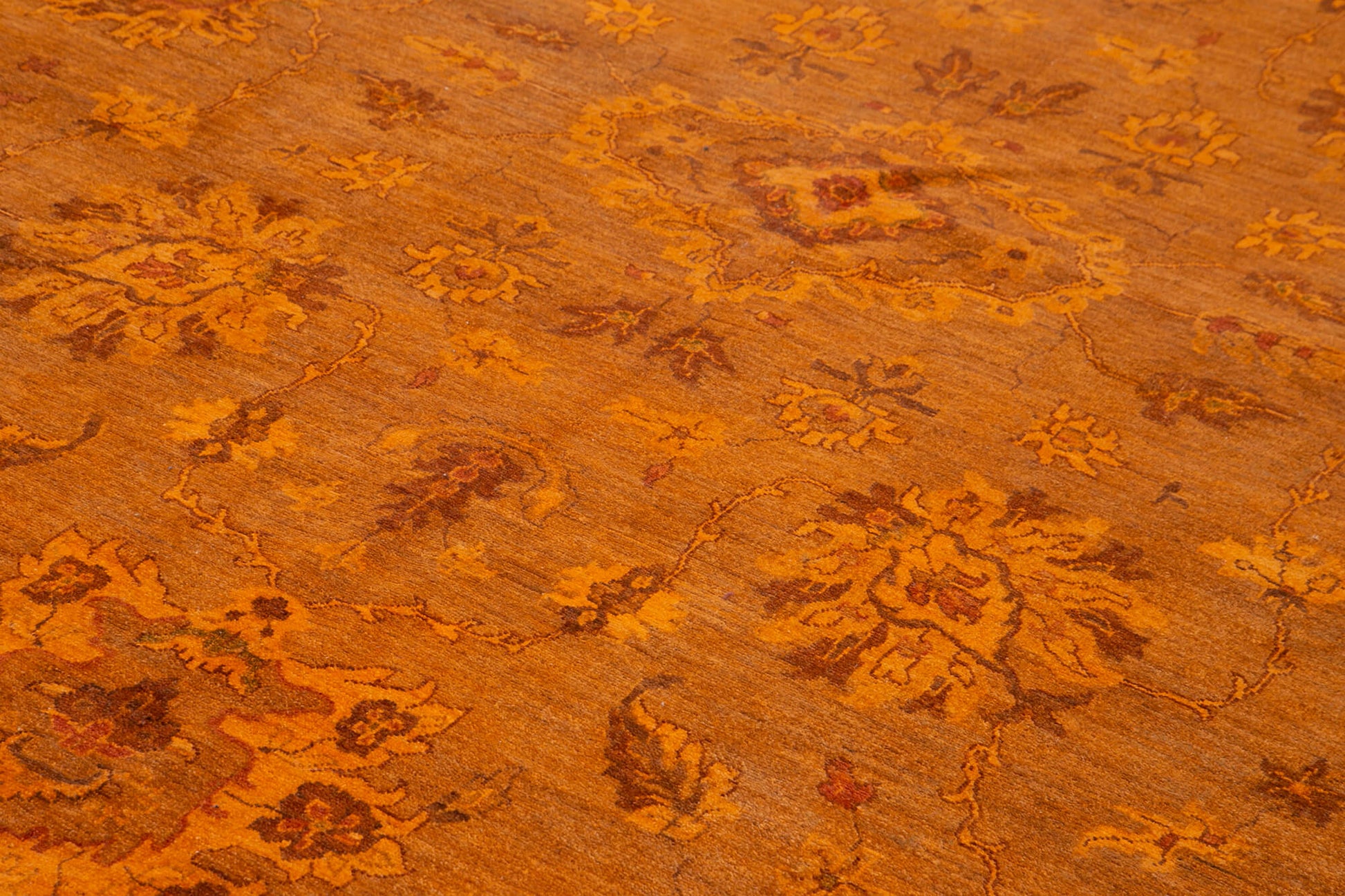 Tebriz Turuncu Klasik Pamuk Yün El Dokuma Halısı 295x432 Agacan