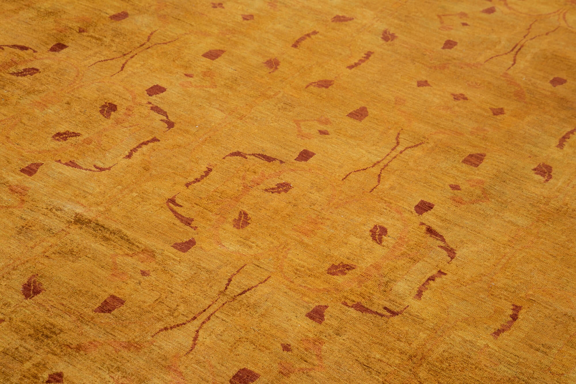 Tebriz Turuncu Klasik Pamuk Yün El Dokuma Halısı 305x485 Agacan