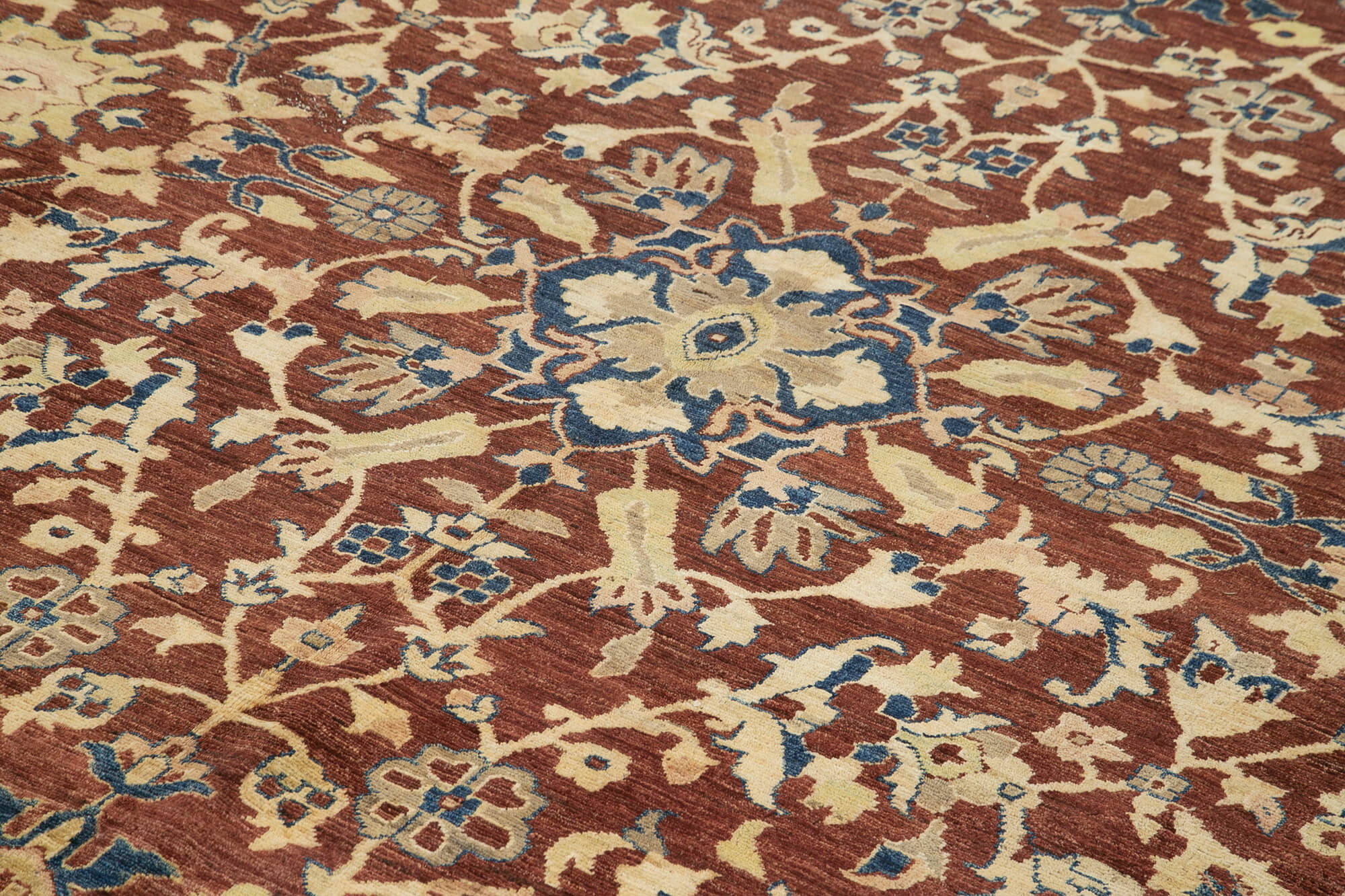 Tebriz Kırmızı Klasik Pamuk Yün El Dokuma Halısı 305x427 Agacan