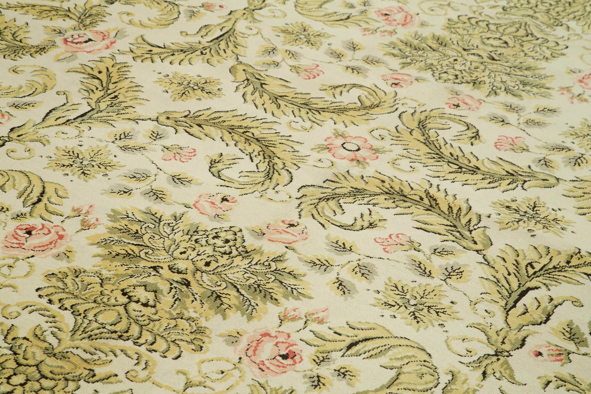 Tebriz Bej Klasik Pamuk Yün El Dokuma Halısı 305x414 Agacan