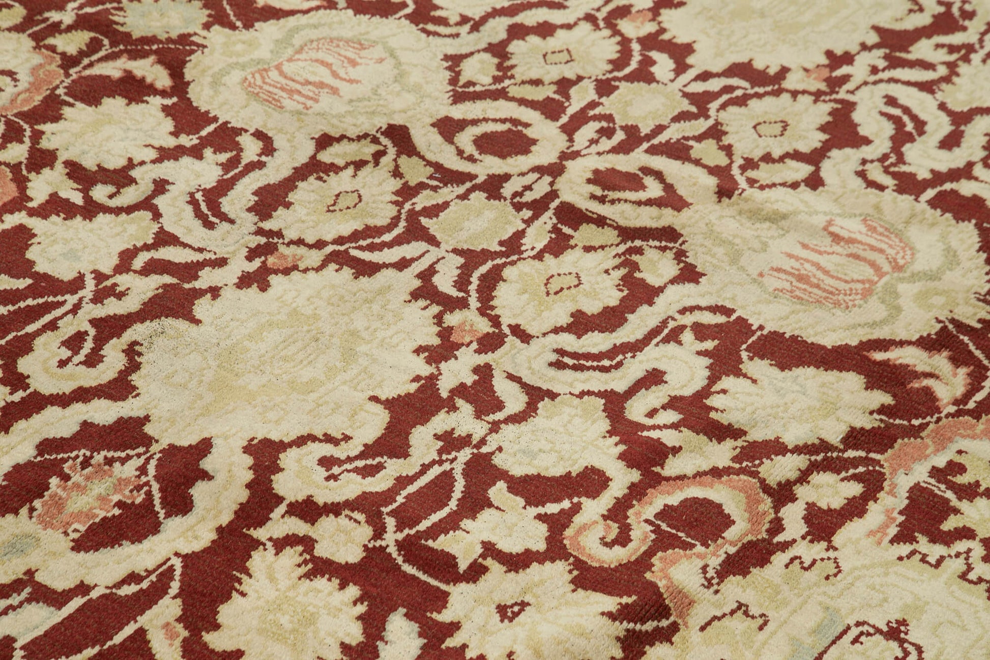 Tebriz Bej Klasik Pamuk Yün El Dokuma Halısı 310x432 Agacan