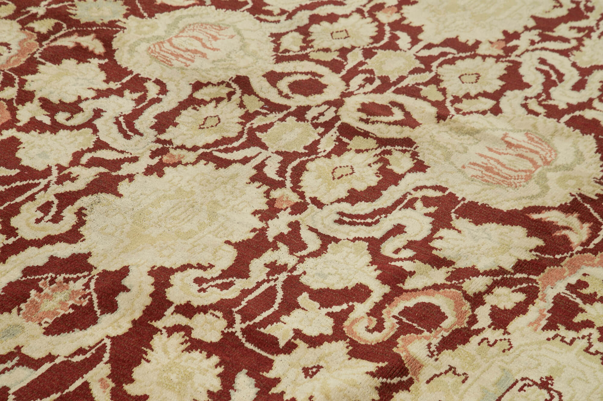 Tebriz Bej Klasik Pamuk Yün El Dokuma Halısı 310x432 Agacan