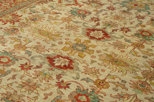 Tebriz Bej Klasik Pamuk Yün El Dokuma Halısı 262x352 Agacan