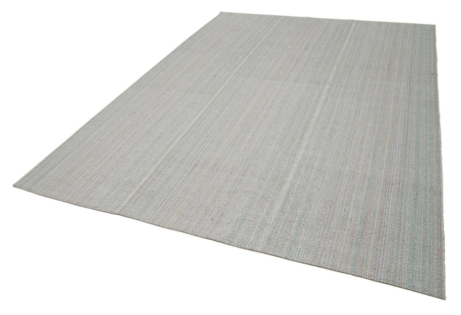 Vintage Flatweave Bej Eskitme Pamuk Yün El Dokuma Halısı 303x423 Agacan