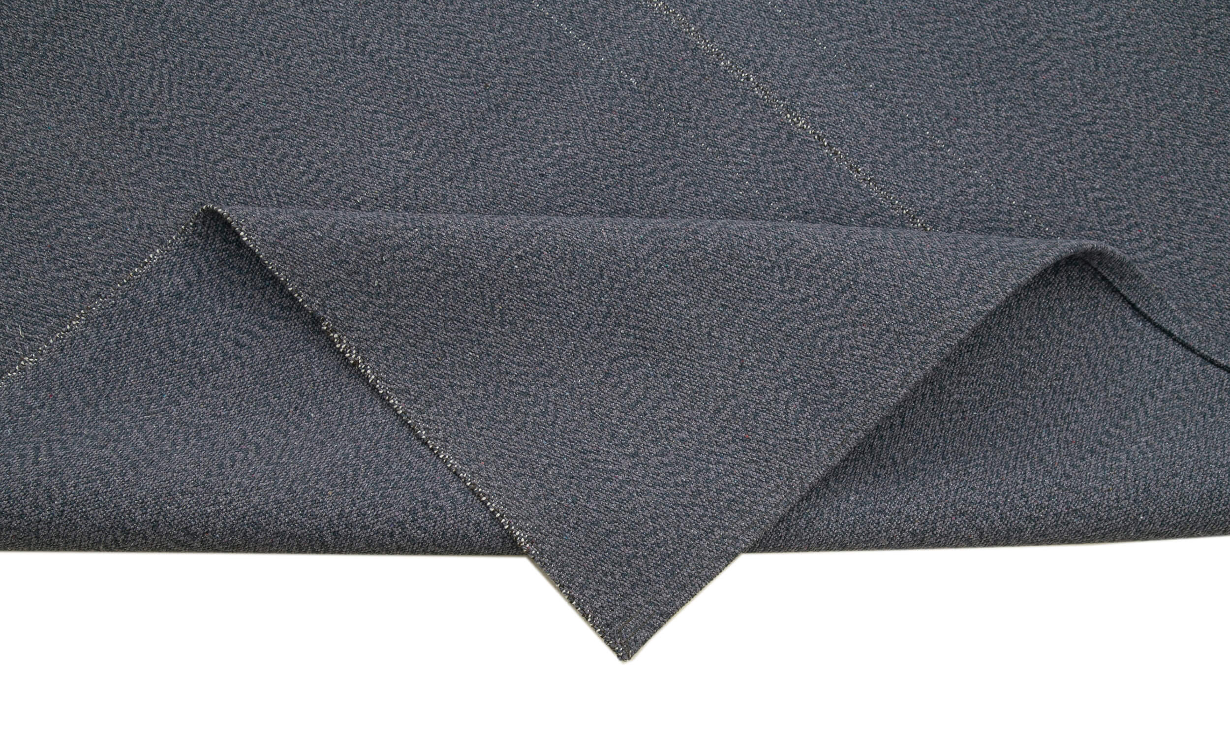 Vintage Flatweave Gri Eskitme Pamuk Yün El Dokuma Halısı 275x367 Agacan