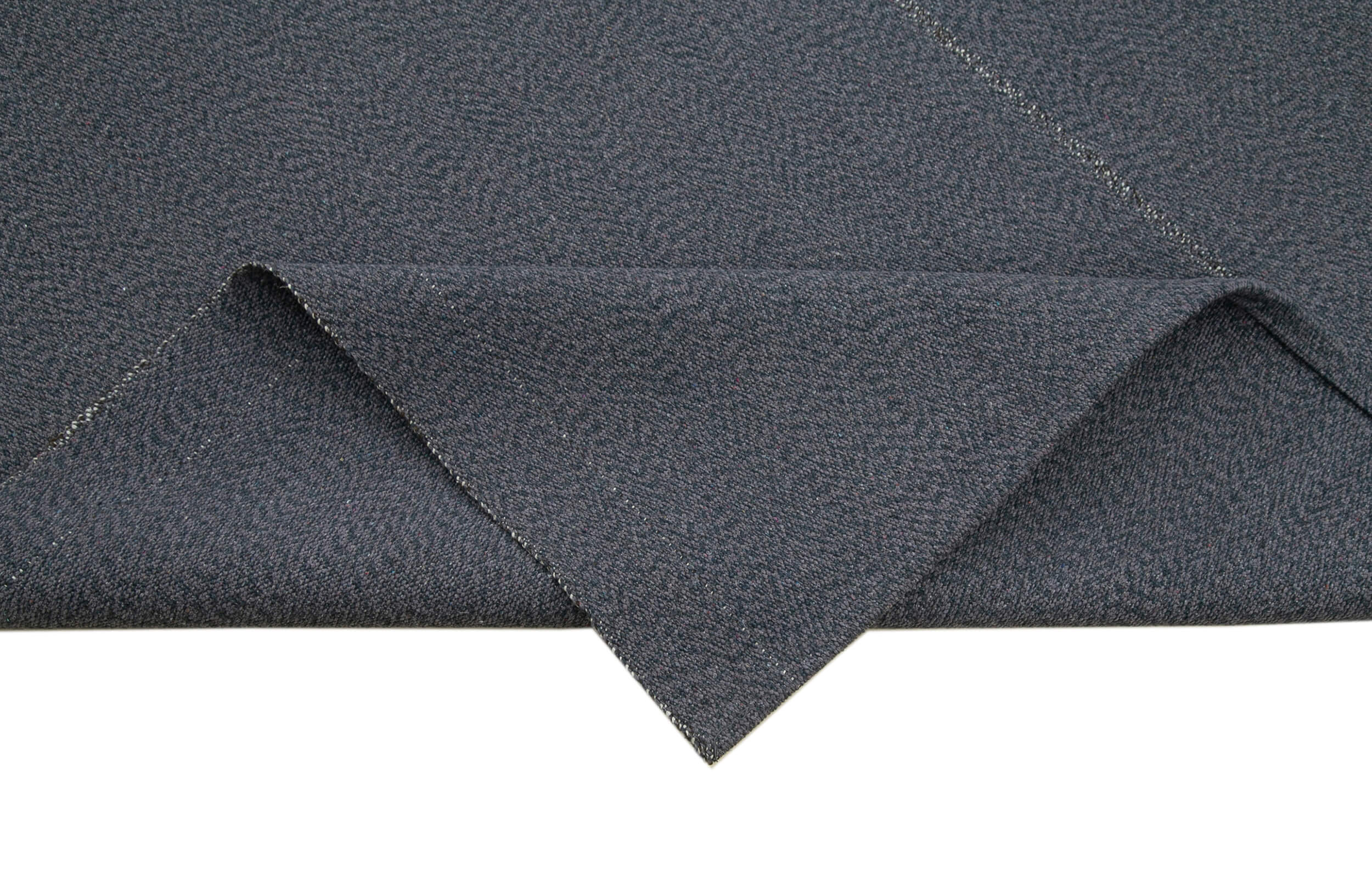 Vintage Flatweave Gri Eskitme Pamuk Yün El Dokuma Halısı 276x363 Agacan