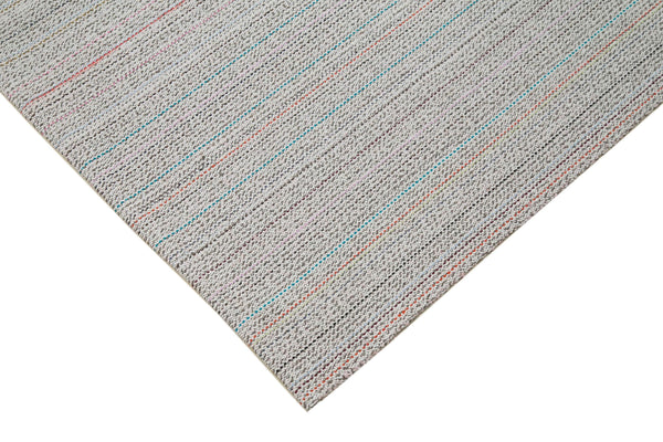 Vintage Flatweave Bej Eskitme Pamuk Yün El Dokuma Halısı 269x365 Agacan
