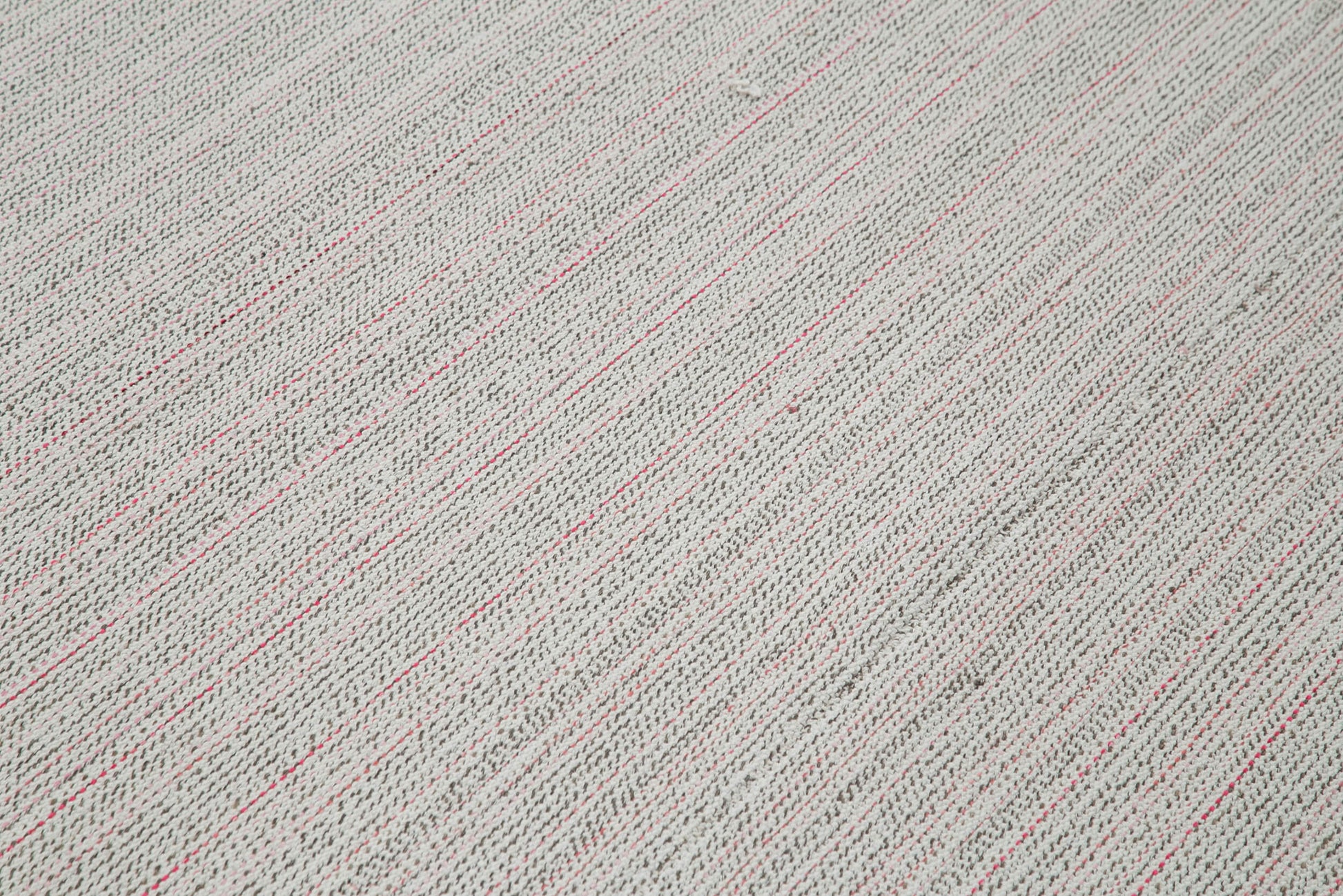 Vintage Flatweave Bej Eskitme Pamuk Yün El Dokuma Halısı 270x371 Agacan