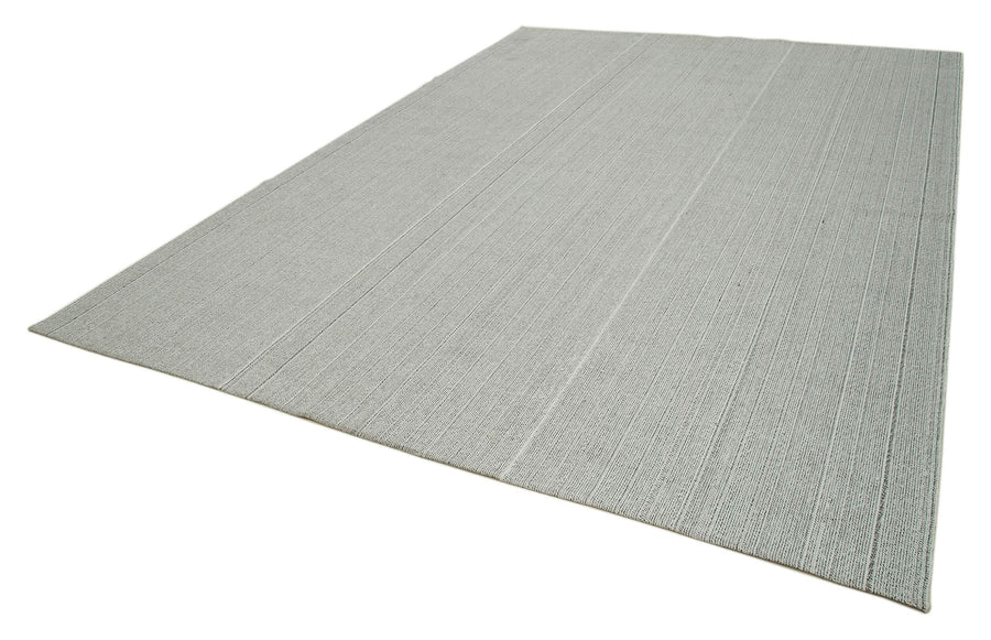Vintage Flatweave Bej Eskitme Pamuk Yün El Dokuma Halısı 304x413 Agacan