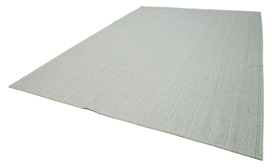 Vintage Flatweave Bej Eskitme Pamuk Yün El Dokuma Halısı 305x418 Agacan